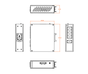HZGWS Unmanaged 10 Port Gigabit Fast Industrial <b>Ethernet</b> <b>Switch</b> 20Gbps GWS-IPS3108 - Product Image 2