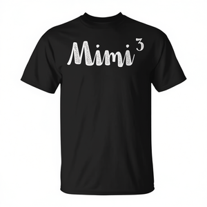 T-shirt Mimi3 nera con stampa bianca, girocollo unisex, manica corta, promozionale - Product Image 2