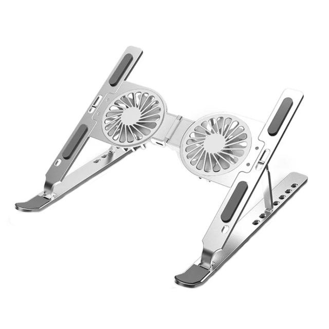 Popular Multifunction C9 Pro RGB Ambient Light Foldable Fan Cooling Laptop Aluminum Alloy Heightening Stand