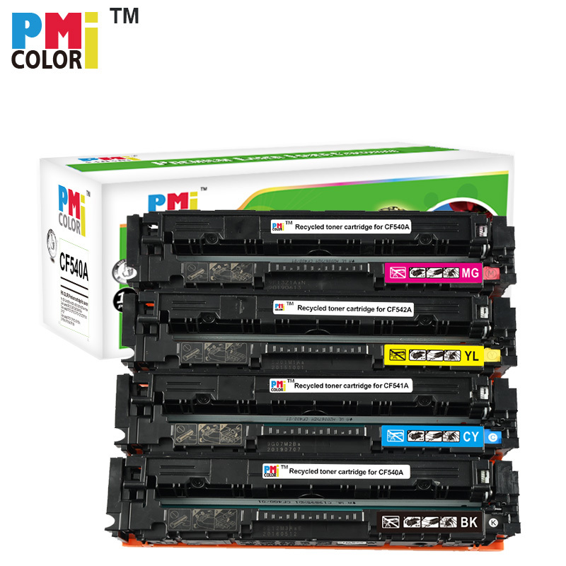 CF540A CF541A CF542A CF543A CF540 203A оригинальный переработанный цветной лазерный тонер-картридж для HP laserjet pro mfp M281fdw M254dw