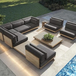 Teak Furniture Villa Leisure <b>Sofas</b> Patio Outdoor Furniture Wholesale High End Patio Outdoor Garden <b>Sofa</b> <b>Sets</b> - Product Image 2