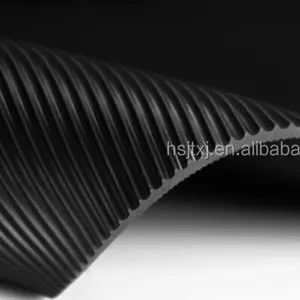 Fine ribbed mat rubber mat black