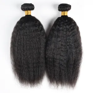 Top quality kinky straight Raw 10A indian hair non remy raw unprocessed 100% human hair cuticle aligned hair