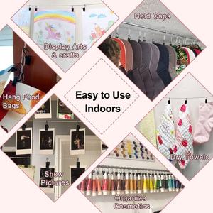 Hanging Party String Lights Iron Drapery Hooks <b>Curtain</b> Clips Hooks <b>for</b> Camper Awning - Product Image 5