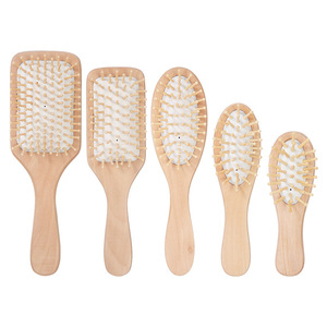 Hemu Massage <b>Cushion</b> Comb Wooden Scalp Brush Multi Size For Hair Care - Product Image 2