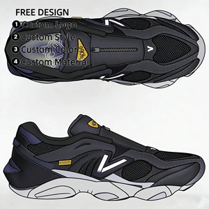 รองเท้าผ้าใบ NB9060 คุณภาพสูง ขายส่ง รองรับโลโก้สั่งทำ รองเท้าวิ่งสไตล์เรโทรสำหรับผู้ชายและผู้หญิง ระบายอากาศได้ดี ผลิตจากหนังและผ้าตาข่าย เหมาะสำหรับเดิน - Product Image 2