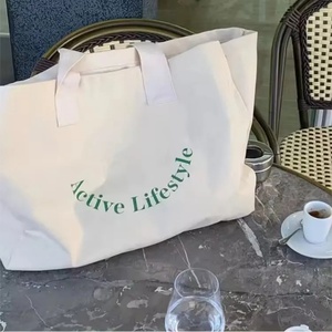 Customized Logo Eco Friendly Oversize Large Grocery Cotton <b>Fabric</b> Fashion Lady US Origin Portable Shopping Tote <b>Bag</b> Different - Product Image 2