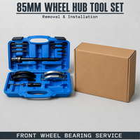 Kit d'outils de démontage et d'installation de roulement de moyeu de roue avant 85 mm avec manchons, plaques extractrices et tiges filetées pour réparation automobile