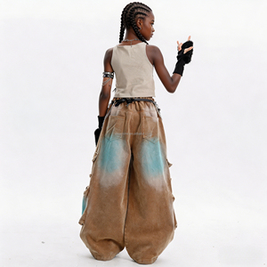 Ensemble de vêtements pour filles <span class=keywords><strong>Laya</strong></span> Family Kids, personnalisable, avec imprimé chat domestique, veste et pantalon en jean à jambes larges - Product Image 4