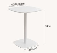 Vente en gros en usine de table à manger ovale moderne en Mdf blanc Table à manger carrée en bois pour restaurant
