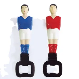 Custom Wine bottle opener high quality table football player figurine shaped resin beer bottle opener