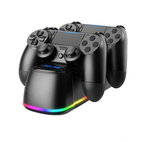 Nouvelle station de charge rapide avec support pour manette PS4, éclairage LED RVB, double contrôleur