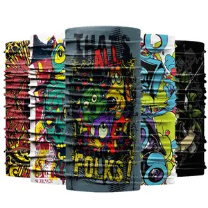 Hot Sale Cheap Custom Logo All Over Printed Fabric Polyester Knit Microfiber Tube Magic Bandanas