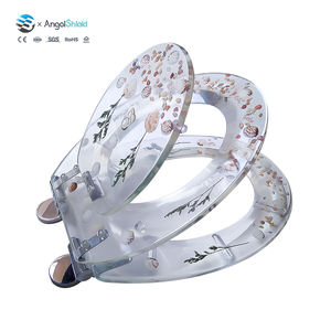 低价学步儿童马桶座中国马桶盖透明紫色树脂鱼马桶座儿童便盆训练适合大多数马桶 - Product Image 2