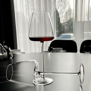 Ensemble de verres à vin en cristal à fond plat faits à la main Jinbaijia, forme conique, flûte à champagne, gobelet à vin rouge pour hôtel - Product Image 1