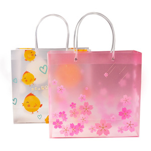 Factory Custom Hot Sale Pvc <b>Plastic</b> Shopping <b>Tote</b> Bag Button Bag Packaging Bag - Product Image 2