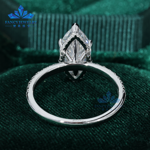 Custom Luxury Jewelry 10K 14K 18K White Gold HPHT CVD Lab Grown <strong>Diamond</strong> 1-3carat Marquise Cut <strong>Diamond</strong> Ring With IGI GIA - Product Image 3