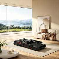 Tapis roulant intelligent pour la maison, modèle pliable d'intérieur avec détection de la fréquence cardiaque, moteur 1,25-4,0 HP, plage de vitesse 1-16 km/h