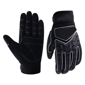 Guantes Mecánicos de Cuero Negro OXLIP, Compatibles con Pantalla Táctil, Equipo de Trabajo Duradero para Automoción - Product Image 1