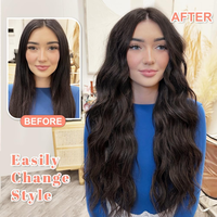 Pas cher remy 100% Clip dans l'extension de cheveux humains PU sans couture clip dans l'extension de cheveux pour les femmes blanches pince à griffes extension de queue de cheval