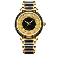 Reloj Mecánico Automático de Lujo con Grabado de los 12 Signos del Zodiaco Chino, Jadeíta Natural de Myanmar, Chapado en Oro, Incrustaciones de Diamantes y Zafiro para Hombre