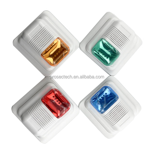 Dc24v Led Elektronische Wit Flasher Sirene Brandalarm Sirene 110db Waarschuwing Hooter Led Zaklamp Geluid Strobe Sirene - Product Image 6