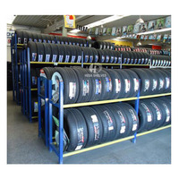 Moto commerciale pour entrepôt étagère de pneus support de stockage de pneus de camion en métal pliant empilable support de pneu pliable