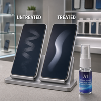 Protecteur d'écran liquide de qualité industrielle A1, nano micro-silice, essence céramique invisible modifiée anti-rayures, Guangdong