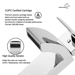 Grifo moderno de lavabo de <span class=keywords><strong>cascada</strong></span> de un solo orificio con alcance de caño de 6 pulgadas para subtítulos de tocador - Product Image 4