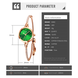 SKMEI 1805 femmes élégant or Rose en acier inoxydable Bracelet <span class=keywords><strong>montre</strong></span>-bracelet de haute qualité mode mouvement alliage boîtier <span class=keywords><strong>montre</strong></span> à <span class=keywords><strong>Quartz</strong></span> - Product Image 4
