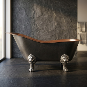 Jacuzzi de Cobre de Lujo Independiente para Adultos, Diseño Rectangular Clásico, Acabado en Bronce Aceitado, Tapa Ecológica y Duradera, Estilo Indio - Product Image 3