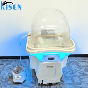Kisen Lavacabezas de Spa sin Tuberías Estilo Europeo con Tanque de Almacenamiento de Agua de 60L y 30L, Calentador, Cúpula de Sauna, Arco Dorado y Cuenco Móvil - Product Image 2