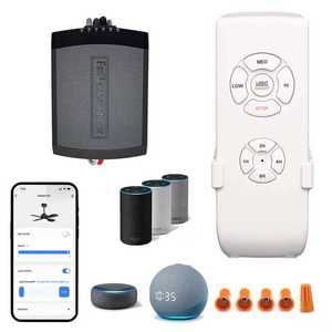 무선 스마트 와이파이 원격 제어 천장 팬 라이트 키트 20m 범위 120V/220V 학습 코드 9 버튼 타이머 컨트롤러 구글 - Product Image 1