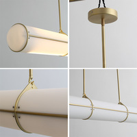Lustre de plafond moderne en acrylique long avec éclairage LED au design minimaliste pour salle à manger, cuisine, décoration intérieure de luxe