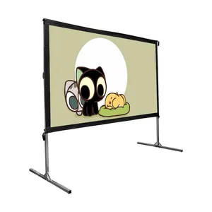 Écran de projecteur à pliage rapide 120 150 pouces 16:9 Polyester écran Portable de Projection de film en plein air pour projecteur Home cinéma - Product Image 1