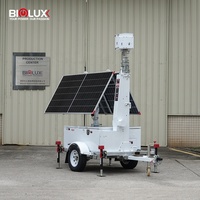 BIGLUX Tour de sécurité mobile à panneaux solaires rotatifs pour la location ou la revente