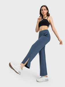 Pantalones Deportivos de Yoga para Mujer, Estilo Casual, Cintura Alta, Ajustados, con Abertura, para Fitness - Product Image 6