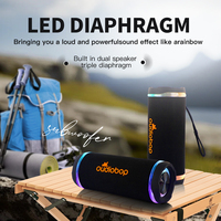 Oudiobop – Enceinte sans fil TWS de qualité fiable avec basses profondes, subwoofer rechargeable pour excursions de randonnée