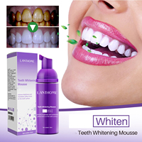 Mousse Blanchissante Dentaire 50ml Nettoyage en Profondeur Taches de Cigarettes Répare et Illumine Neutralise les Tons Jaunes Plaque Dentaire Haleine Fraîche