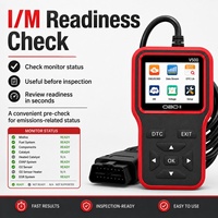 Outil de diagnostic automobile OBD2 portable V500 universel pour voitures particulières et camions légers 12V construits après 1996, boîte noire/rouge