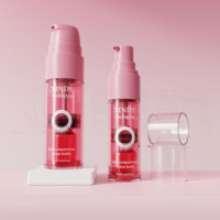 Flacon pompe airless double compartiment PETG de luxe 10ml+3ml, distributeur instantané pour sérum et poudre lyophilisée
