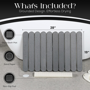 <span class=keywords><strong>Tapis</strong></span> <span class=keywords><strong>de</strong></span> <span class=keywords><strong>Bain</strong></span> en Pierre Gris Minéral à Séchage Rapide et Pliable, Idéal pour Salle <span class=keywords><strong>de</strong></span> Bains, Idéal pour Salle <span class=keywords><strong>de</strong></span> <span class=keywords><strong>Bain</strong></span> en Terre <span class=keywords><strong>de</strong></span> Diatomées, Inspiration Spa - Product Image 2