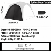 Tente gonflable pour le camping, installation rapide et facile, tente instantanée pop-up, adaptée au camping, au camping familial et comme auvent anti-UV 4-6 personnes