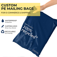 Sac en plastique biodégradable compostable écologique Impression de logo Emballage de vêtements et de chaussures Sac d'expédition en poly par courrier