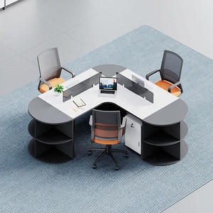 Văn phòng kết hợp khu vực mở màn hình bàn làm việc bàn văn phòng tủ làm việc - Product Image 5