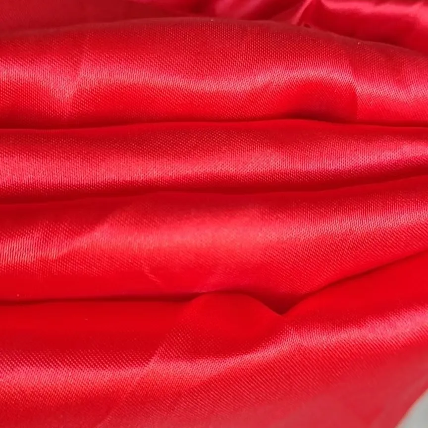 factory hot selling in stock satin fabric red green blue grey purple Various colors