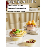 Luxe hoogwaardige fruitthee snack schaal milieuvriendelijke feest opberg schaal snoep schaal plantenpatroon handgeschilderd PET+PP woonkamer