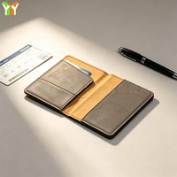 Porte-passeport vintage en cuir PU, portefeuille pour documents de voyage, étui pour passeport avec emplacements pour cartes pour le stockage des billets d'avion et des papiers d'identité