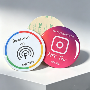 Etiqueta NFC de PVC Epoxi Impermeable de 13.56MHz RFID ISO, Mini Etiqueta Tipo Tarjeta de Visita con <span class=keywords><strong>Código</strong></span> QR para Compartir URL de Redes Sociales y Pagos, 1k, 213, 215 - Product Image 1