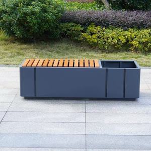 Combinación de Macetero y Banco para Exteriores, Moderno y Sencillo, para Jardín, Patio, Cama de Flores, Paisajismo, Personalizable - Product Image 2